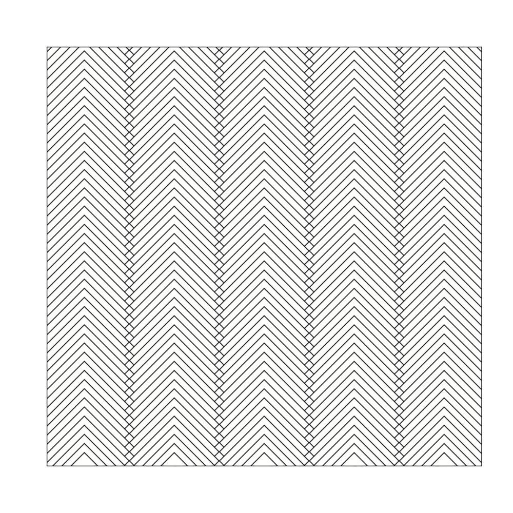 Sample herringbone pattern coloring page from Serene Patterns