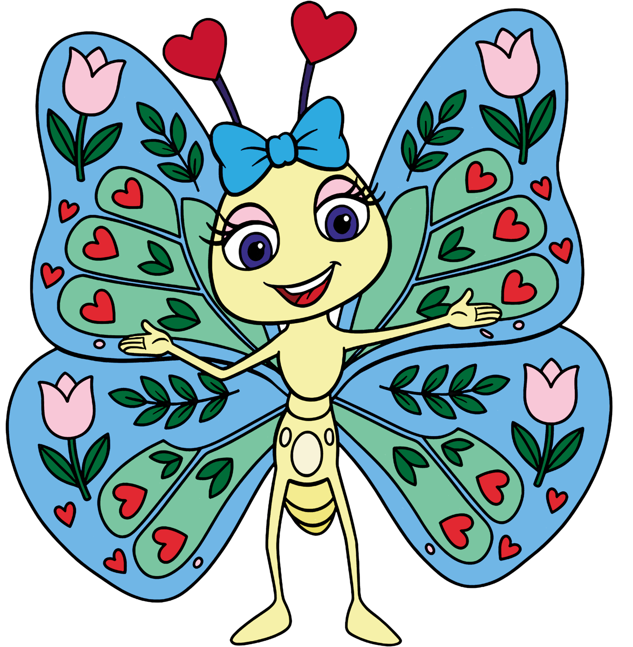 Serenity Butterfly welcoming visitors to Serenity Coloring